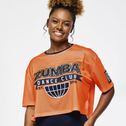 Victory Mesh Boxy Crop Top