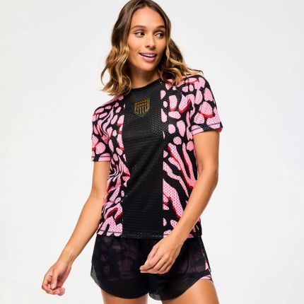 Victory Mesh Crew Neck Raglan Sleeve Top