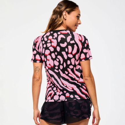 Victory Mesh Crew Neck Raglan Sleeve Top