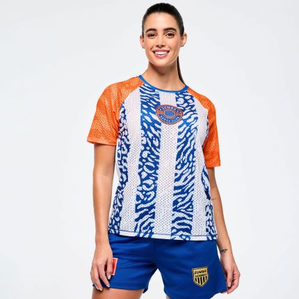 Victory Mesh Crew Neck Raglan Sleeve Top