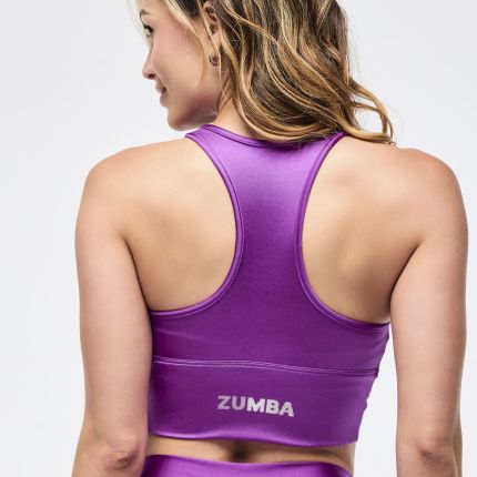 Zumba Libre Shiny Ruched Longline Bra