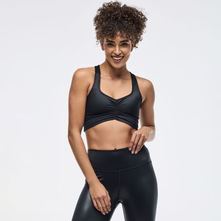 Zumba Libre Shiny Longline Ruched Bra