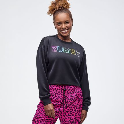 Sizzlin' Long Sleeve Oversized Crop Top