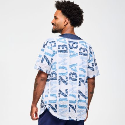 Blue Jean Baseball Button-Up Jersey