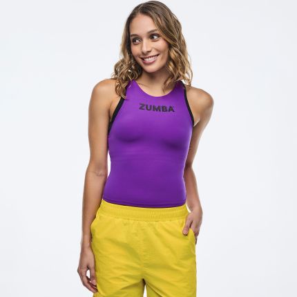 Apres Zumba High Neck Colorblock Tank