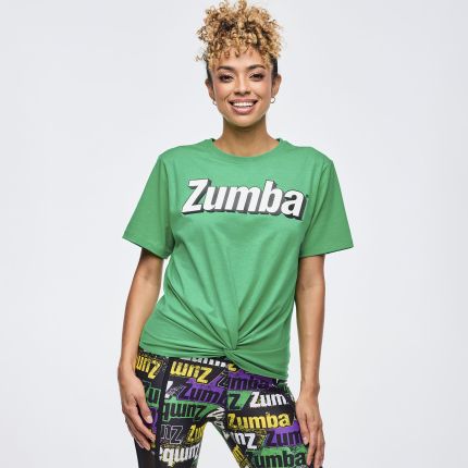 Apres Zumba Short Sleeve Front Twist Top