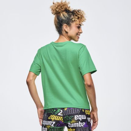 Apres Zumba Short Sleeve Front Twist Top