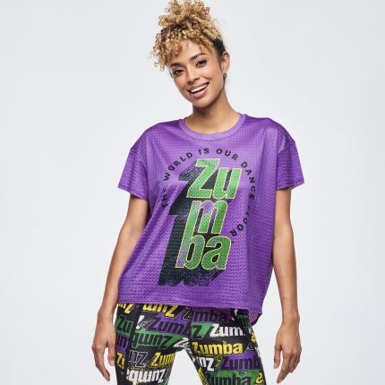 Apres Zumba High Low Crew Neck Top