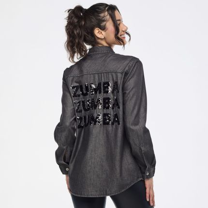 Zumba Sparkle Button Down