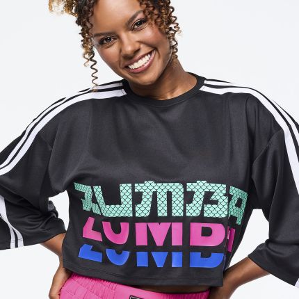 Eastern Flavor Oversized Boxy Crop Top With Strapping