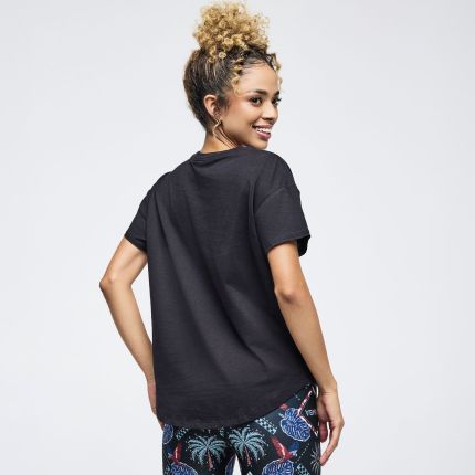 Latin Movement High Low Crew Neck Top