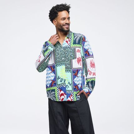 Latin Movement Long Sleeve Button Down