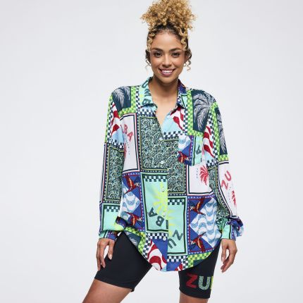 Latin Movement Long Sleeve Button Down