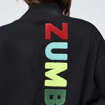 Latin Movement Drop Shoulder Zip-Up Jacket