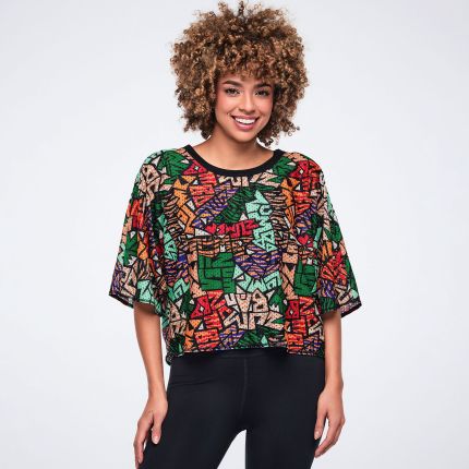 Wildbeat Boxy Dolman Crop Top