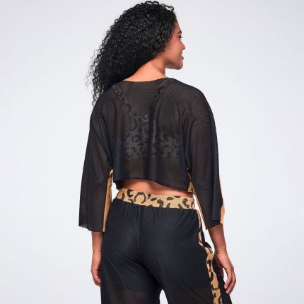 Wildbeat Mesh Front Dolman Top