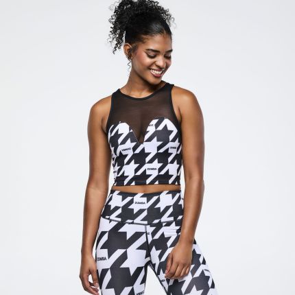Zumba Amour Z-Lift High Neck Crop Tank
