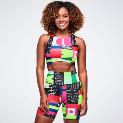 Worldwide High Neck Crop Top