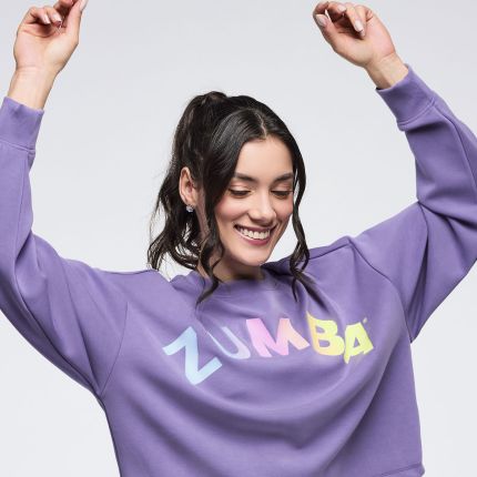 Pastel Modal Long Sleeve Oversized Crop Top