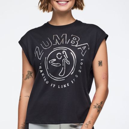 Zumba 25 Extended Shoulder Loose Tank