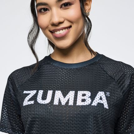 Zumba Basic Mesh Crew Neck Top