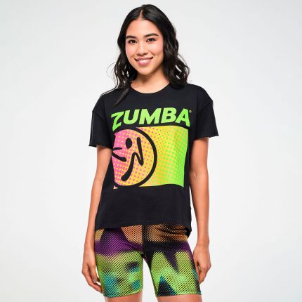 Electric Feel High Low Top With Round Hem