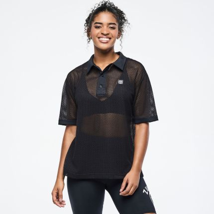 Zumba Basic Oversized Mesh Polo