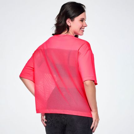 Rock 'n' Roll Boxy Top With Mesh Bottom Panels