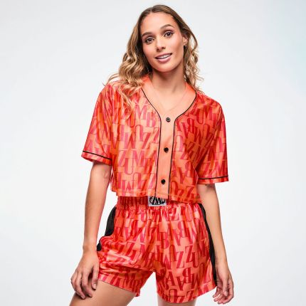 Dale-Z Oversized Crop Baseball Top