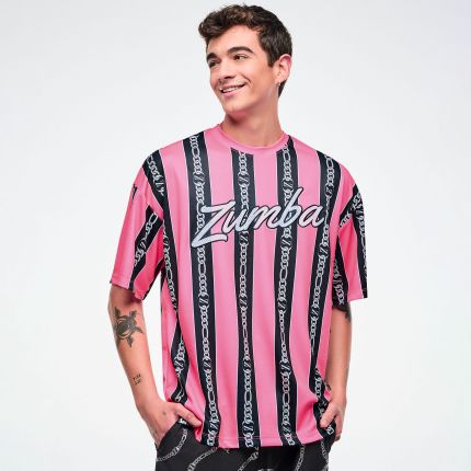 Dale-Z Oversized Drop Shoulder Tee - Pink