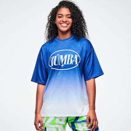 Dale-Z Oversized Drop Shoulder Tee -Blue