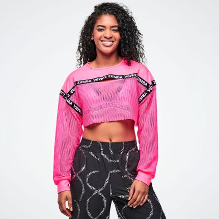 Dale-Z Long Sleeve Crew Neck Crop Top