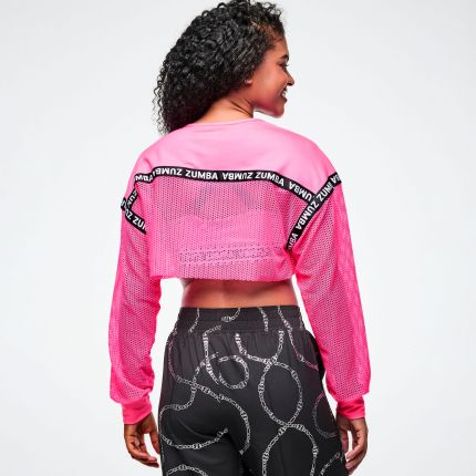 Dale-Z Long Sleeve Crew Neck Crop Top