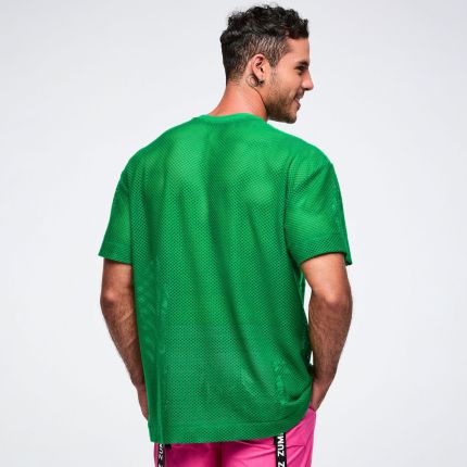 Color Spree Boxy Mesh Top