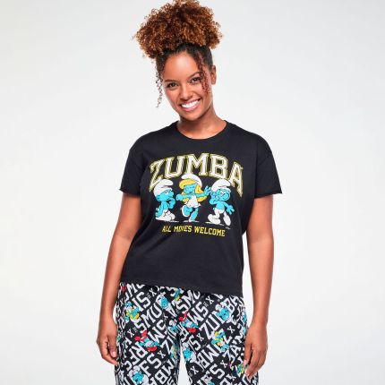 Zumba X The Smurfs Top With Round Hem