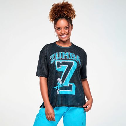 Zumba X The Smurfs Mesh Boxy Top