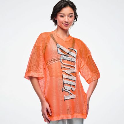Dale-Z Oversized Mesh V-Neck Top