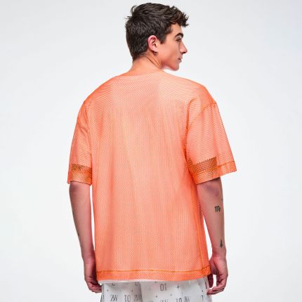 Dale-Z Oversized Mesh V-Neck Top