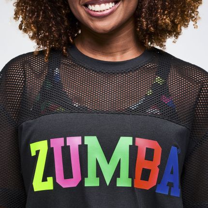 Zumba Worldwide Boxy Mesh Top