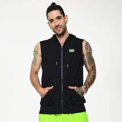 Zumba Glow Sleeveless Zip-Up Hoodie