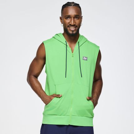Zumba Out Loud Men's Sleeveless Zip Up Hoodie