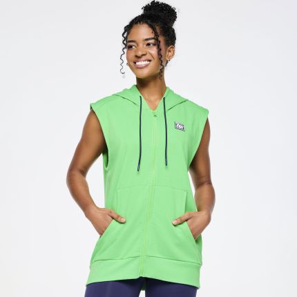 Zumba Out Loud Men's Sleeveless Zip Up Hoodie