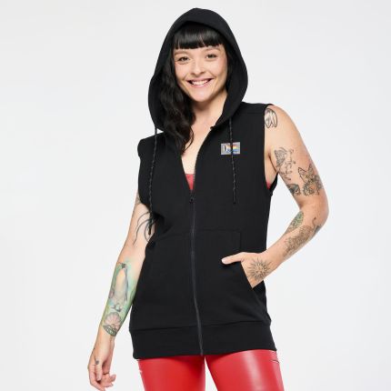 Zumba Men's Sleeveless Zip Up Hoodie