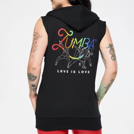 Zumba Men's Sleeveless Zip Up Hoodie