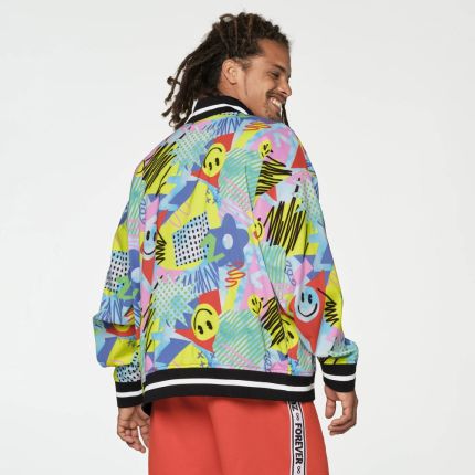 Zumba Fun And Happy Zip-Up Track Jacket 