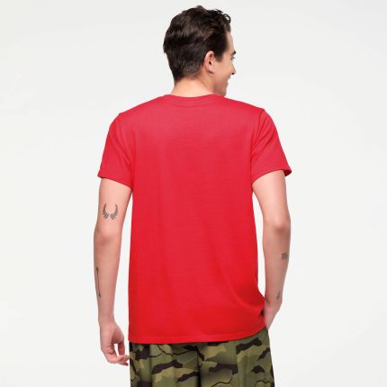 Zumba Explore Crew Neck Tee - Viva La Red