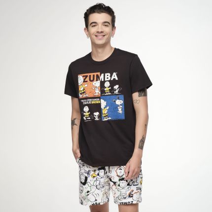 Zumba X Peanuts Crew Neck Tee - Black