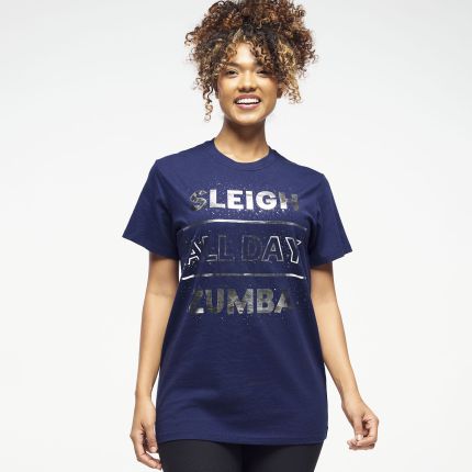 Zumba Holiday Crew Neck Tee - Indigo