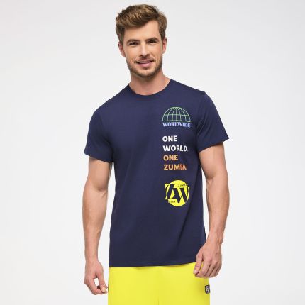 Zumba Haus Crew Neck Tee - Indigo
