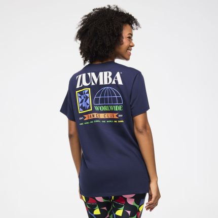 Zumba Haus Crew Neck Tee - Indigo